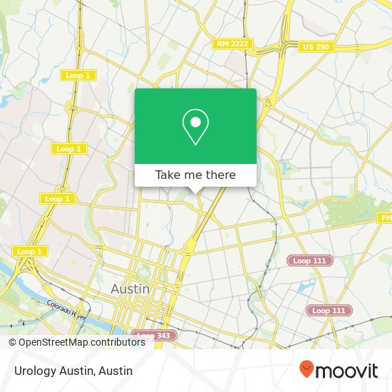 Mapa de Urology Austin