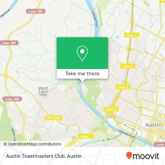 Austin Toastmasters Club map