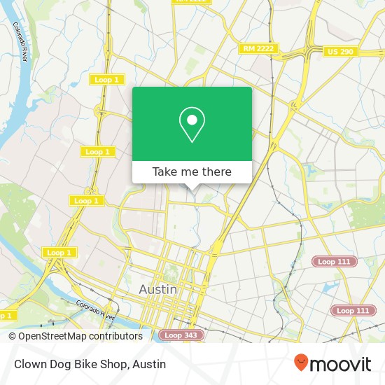 Clown Dog Bike Shop map