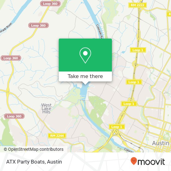 ATX Party Boats map