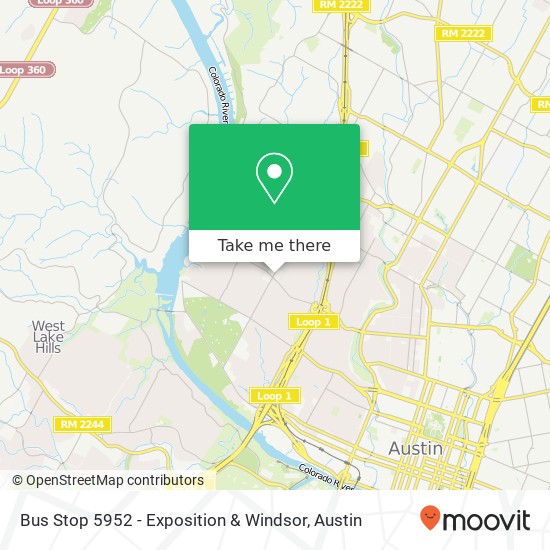 Mapa de Bus Stop 5952 - Exposition & Windsor