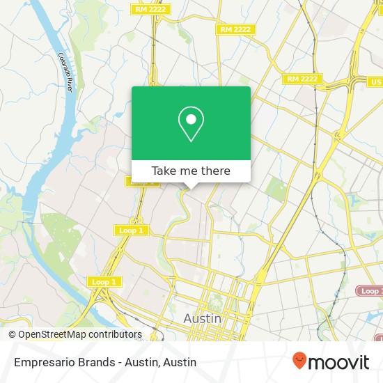 Mapa de Empresario Brands - Austin