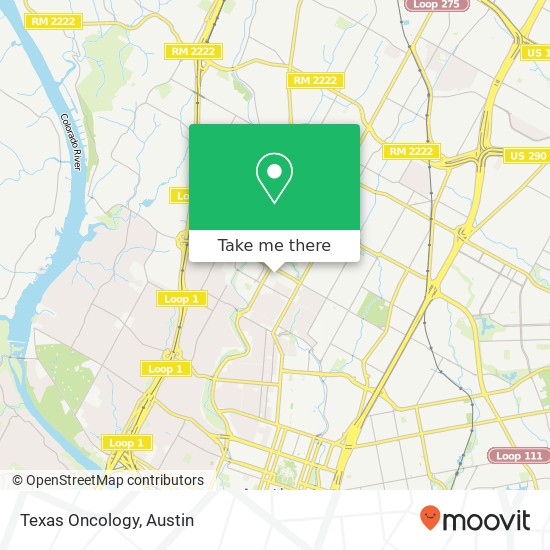 Mapa de Texas Oncology