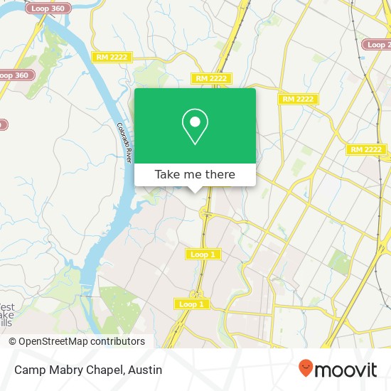 Camp Mabry Chapel map