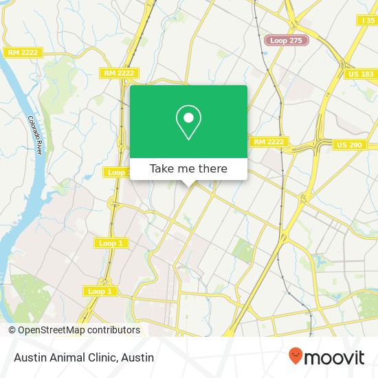 Mapa de Austin Animal Clinic