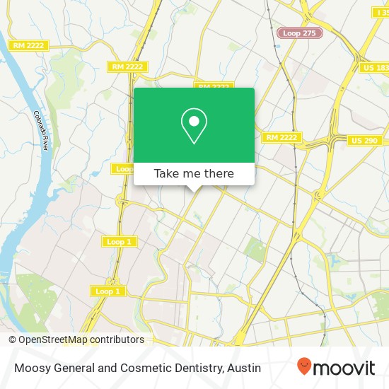 Mapa de Moosy General and Cosmetic Dentistry