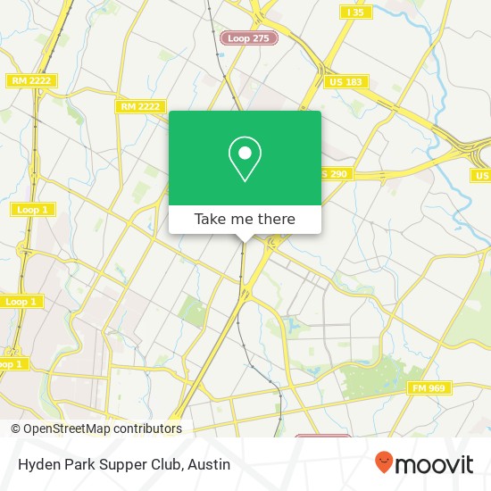 Hyden Park Supper Club map