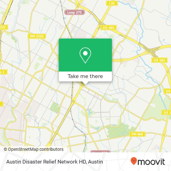 Austin Disaster Relief Network HD map
