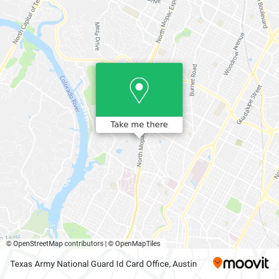 Texas Army National Guard Id Card Office map