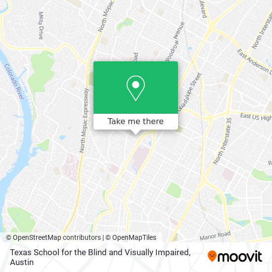 Mapa de Texas School for the Blind and Visually Impaired