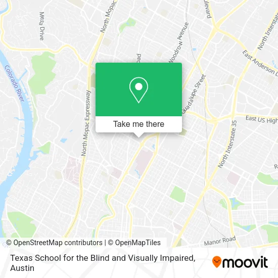 Texas School for the Blind and Visually Impaired map