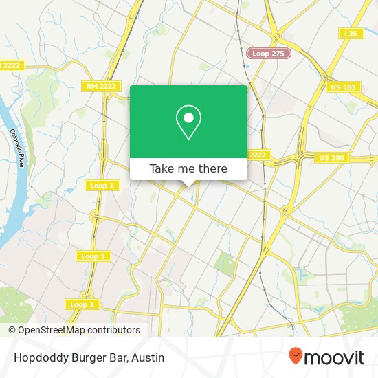 Mapa de Hopdoddy Burger Bar