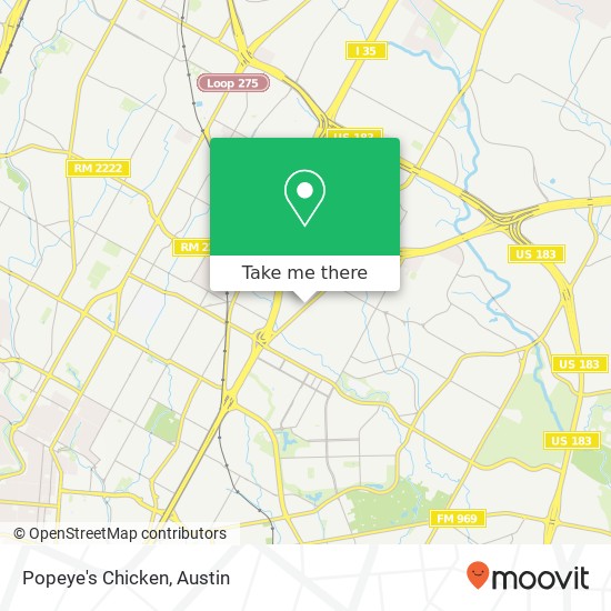 Popeye's Chicken map