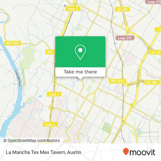 La Mancha Tex Mex Tavern map