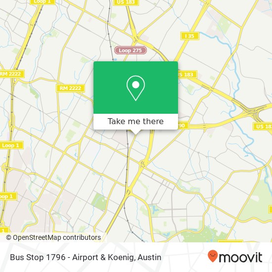 Bus Stop 1796 - Airport & Koenig map