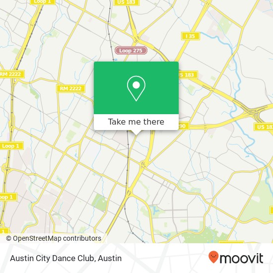 Austin City Dance Club map