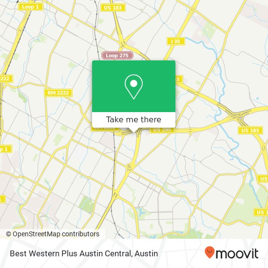 Best Western Plus Austin Central map