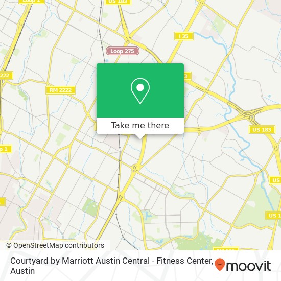 Mapa de Courtyard by Marriott Austin Central - Fitness Center