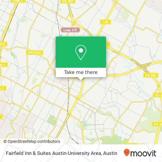 Fairfield Inn & Suites Austin-University Area map