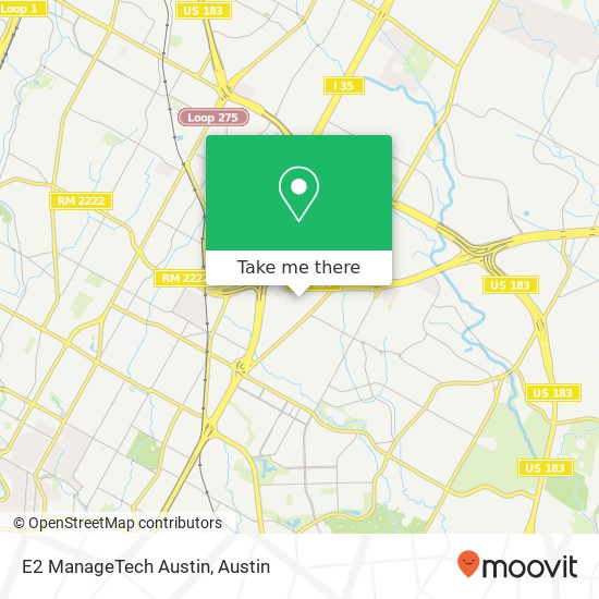 Mapa de E2 ManageTech Austin