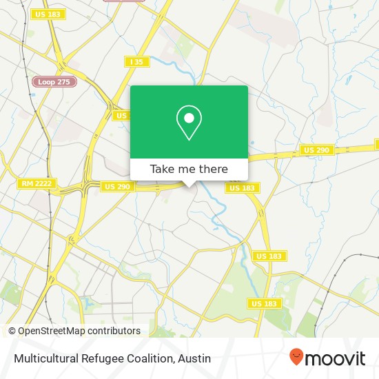 Mapa de Multicultural Refugee Coalition