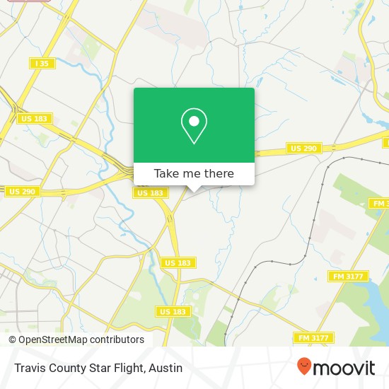 Travis County Star Flight map