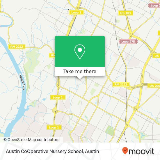 Mapa de Austin CoOperative Nursery School