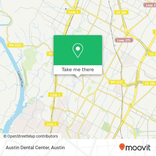 Mapa de Austin Dental Center