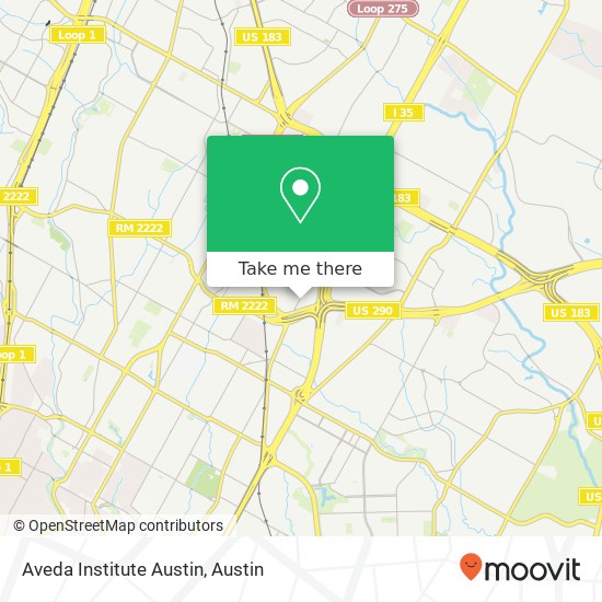Aveda Institute Austin map