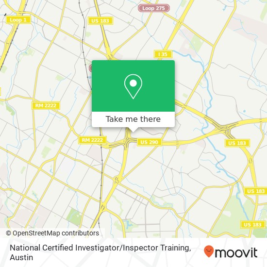 Mapa de National Certified Investigator / Inspector Training