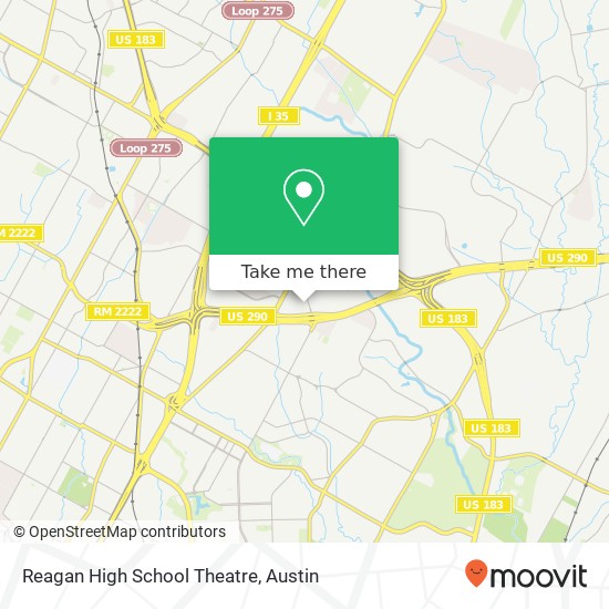 Mapa de Reagan High School Theatre