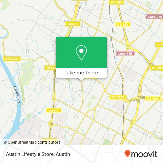 Mapa de Austin Lifestyle Store