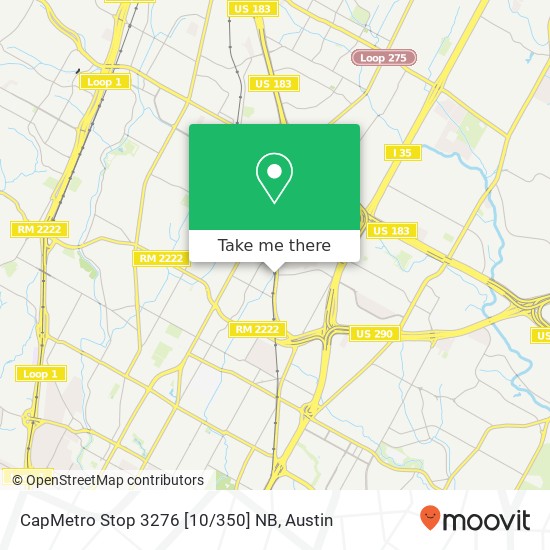 Mapa de CapMetro Stop 3276 [10/350] NB