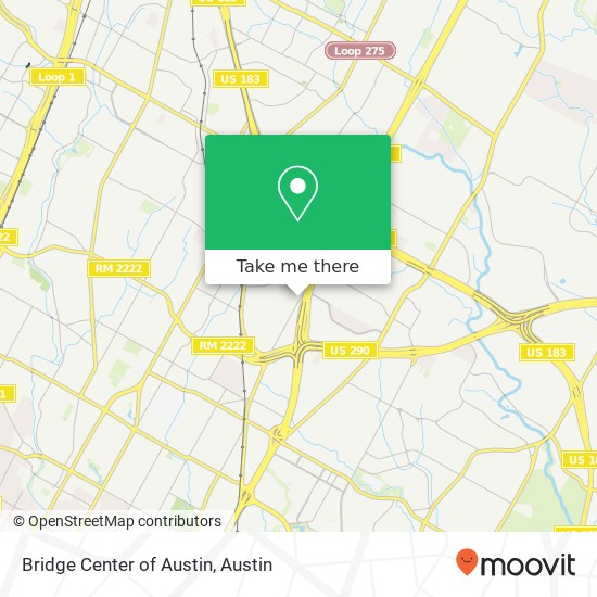 Bridge Center of Austin map