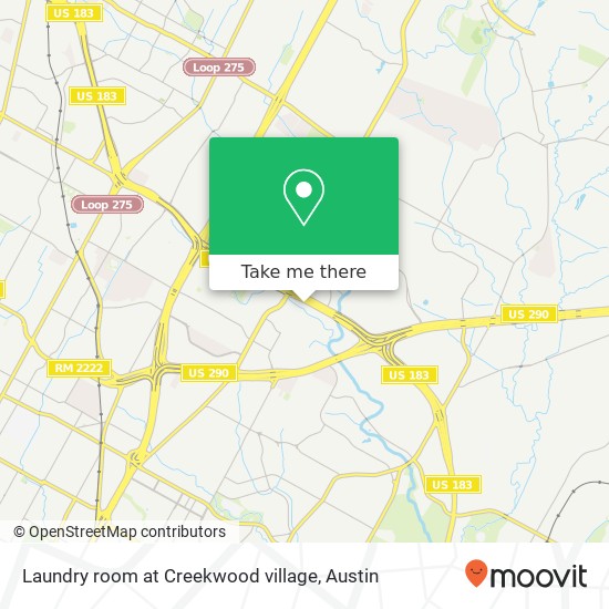 Laundry room at Creekwood village map