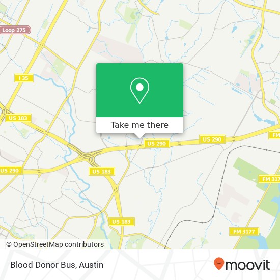 Mapa de Blood Donor Bus