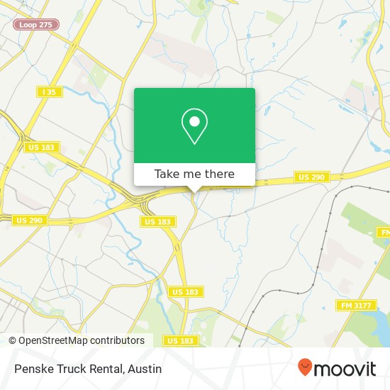 Mapa de Penske Truck Rental