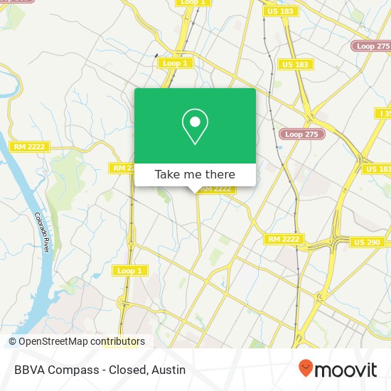 BBVA Compass - Closed map