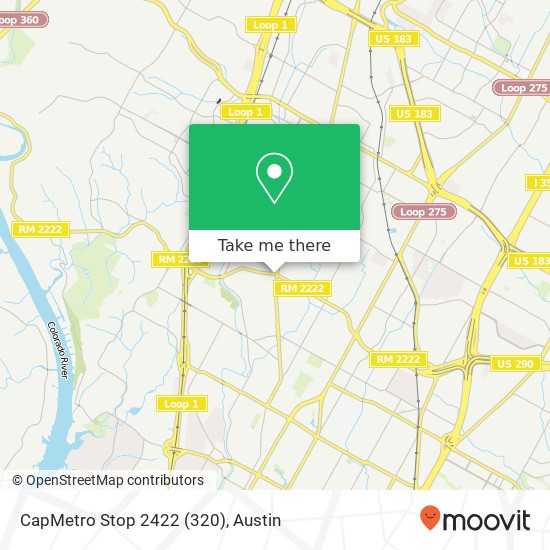 Mapa de CapMetro Stop 2422 (320)