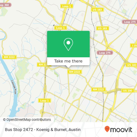 Bus Stop 2472 - Koenig & Burnet map