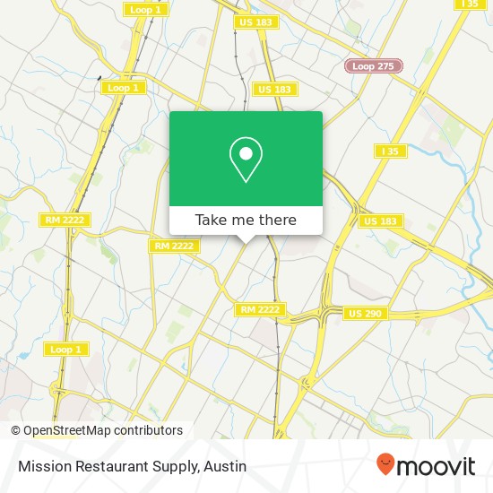 Mission Restaurant Supply map