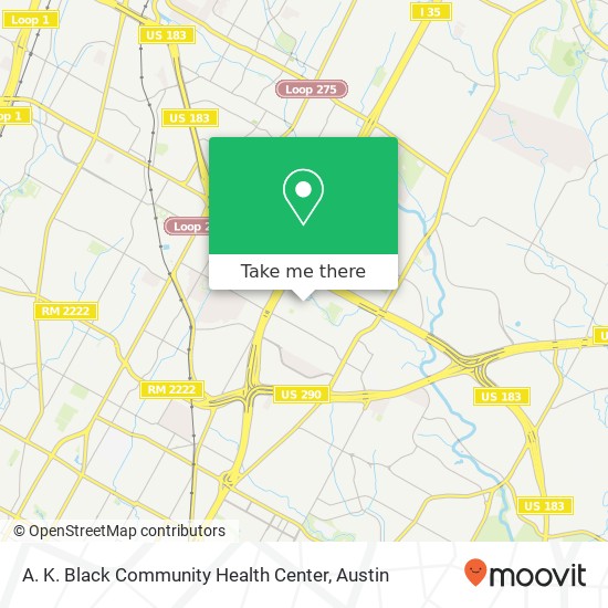 A. K. Black Community Health Center map