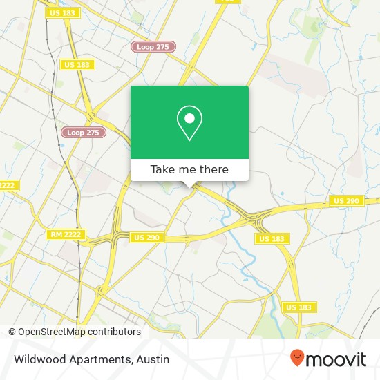 Mapa de Wildwood Apartments