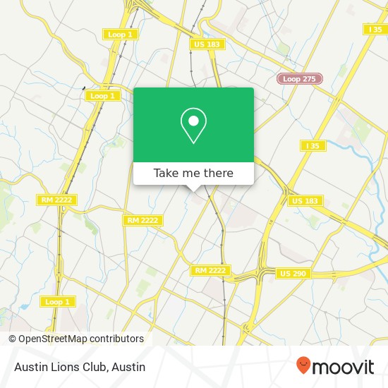 Austin Lions Club map