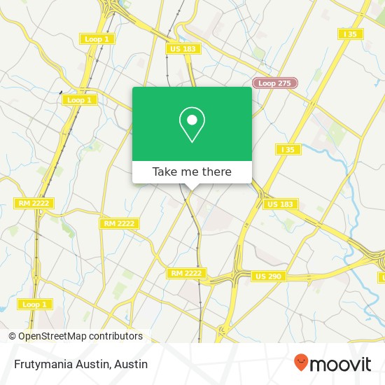 Frutymania Austin map