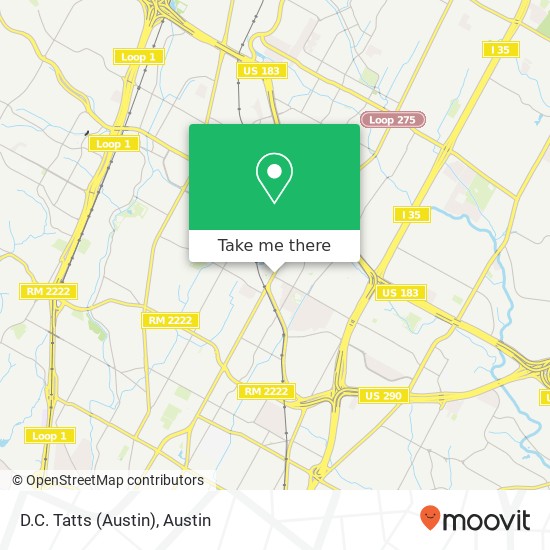 D.C. Tatts (Austin) map