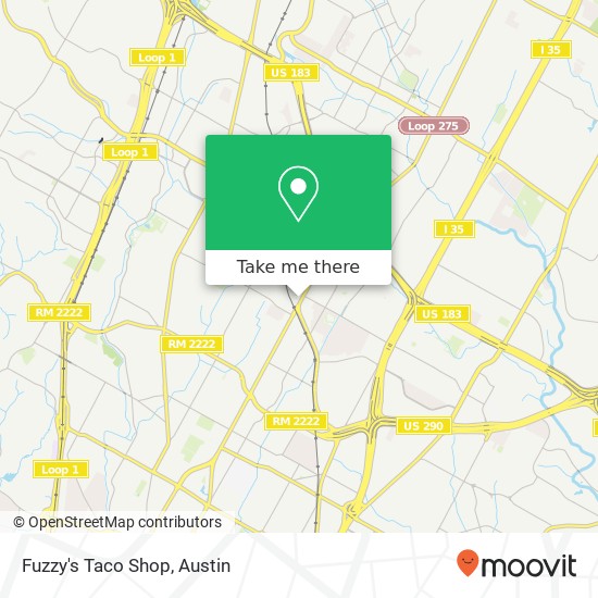 Fuzzy's Taco Shop map