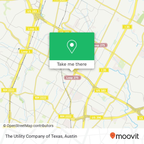 The Utility Company of Texas map