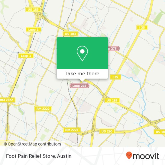 Mapa de Foot Pain Relief Store