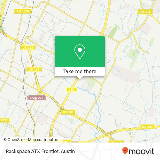 Rackspace ATX Frontlot map